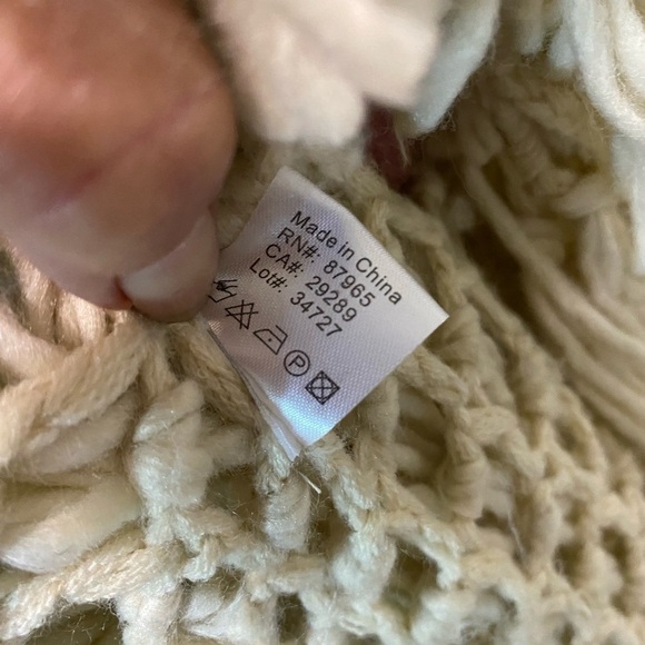 Elan size large string vest crochet boho hippy unique club stretch warm layer - Picture 10 of 14